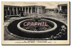 Old Postcard Deauville beach flowery interior new bathroom