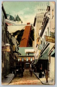 Passenger Elevator Quebec Tuck Postcard 1914 Provincial Exposition Slogan Cancel
