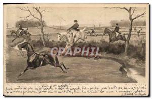 Old Postcard Equestrian Horse Riding