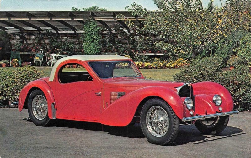 1937 BUGATTI TYPE 57 SC ATALANTE Classic Car Cunningham 1972 Vintage Postcard