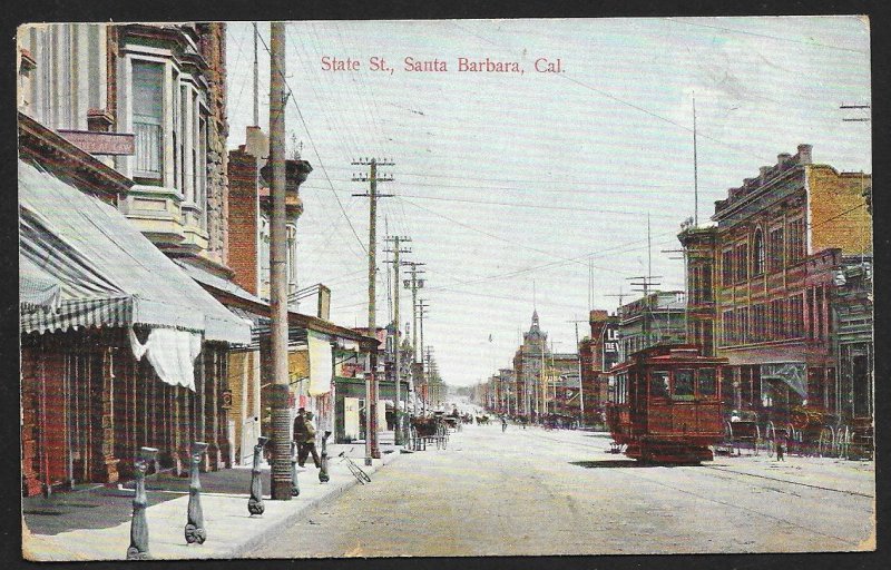 State Street Santa Barbara California Used c1908