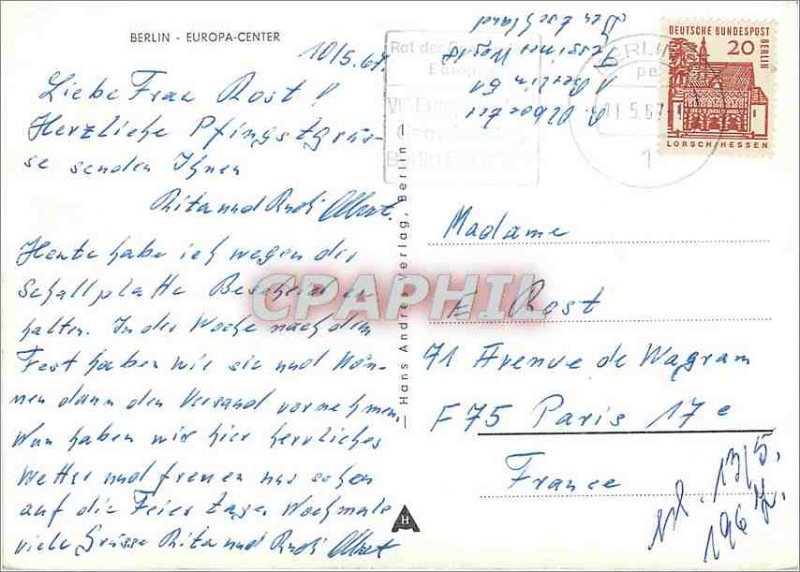 Postcard Modern Europa Center Berlin Neukolln