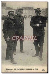 Old Postcard Generals Joffre and Castelnau Pau Army