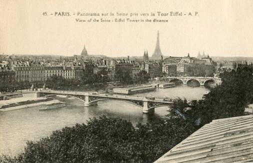 France - Paris, Panoramic View of the City Along the Seine