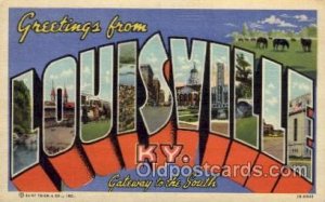 Louisville, KY Large Letter Town Unused 