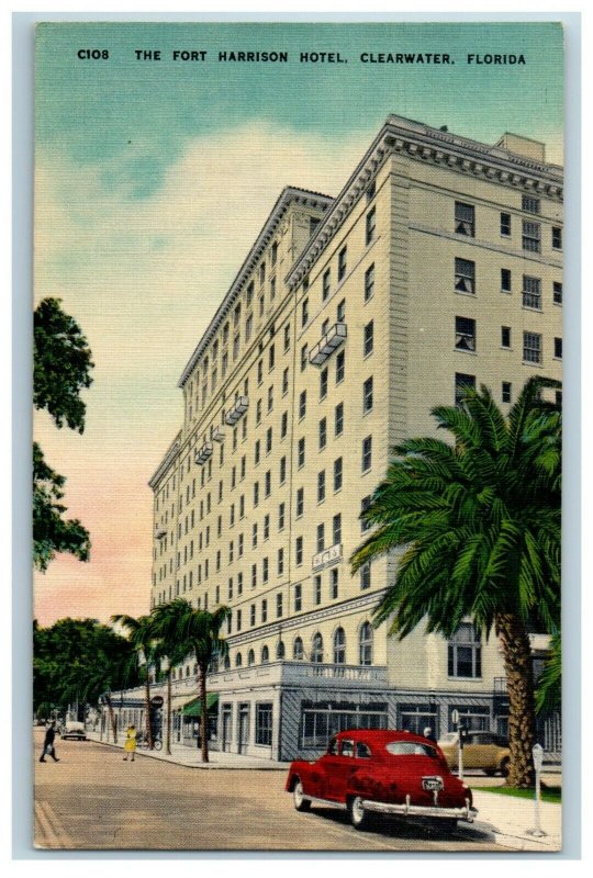 The Forth Harrison Hotel Building Street View Clearwater Florida FL Postcard 