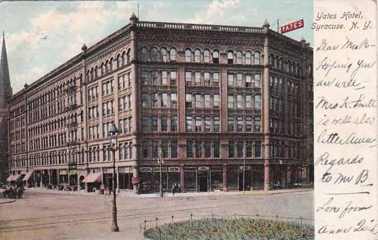 New York Syrause Yates Hotel 1907