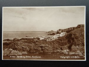 Devon STOKE & HARTLAND The Quay Hotel - Old RP Postcard by C.H. Aslin / E.A.S.