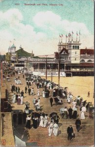 Boardwalk And Pier Atlantic City New Jersey Vintage Postcard C116