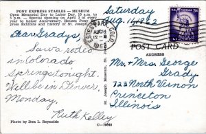 Postcard MO St. Joseph - Pony Express Stables Museum