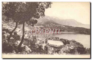 Old Postcard Villefranche sur mer Panorama seen from Mont Boron