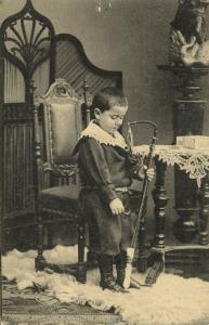 Young Boy with Large Tobacco Smoking Pipe (1907)