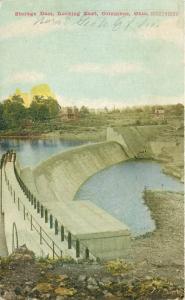 1910 COLUMBUS OHIO Storage Dam East Zimmerman postcard 3245