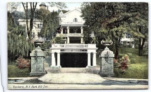 1908 Park Hill Inn Yonkers New York Historic Building Entrance Posted Postcard