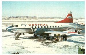 Central Airlines Convair 240 Airplane Postcard