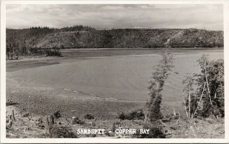 Sandspit Copper Bay Haida Gwaii BC Real Photo Postcard F93 *as is