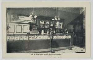 Des Moines Iowa The Mission Billards Room Cigar Counter O'Callaghan Postcard M7