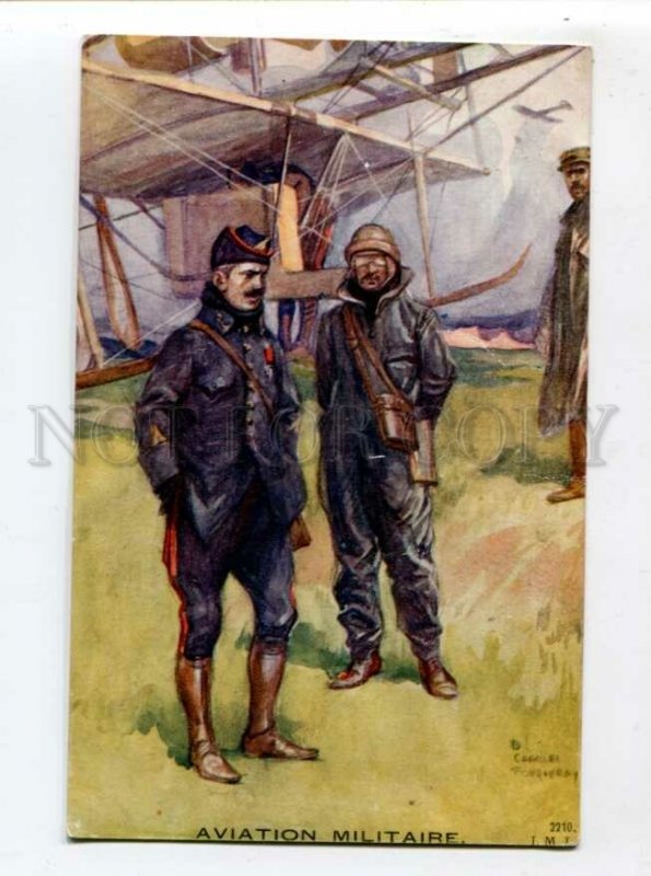 3098692 WWI Air WAR FRANCH AIRPLANEs Vintage colorful PC