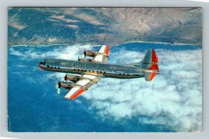 American Airlines Jet Powered Electra Flagship Aircraft Chrome Postcard