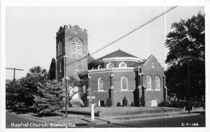 Blakley Georgia Baptist Church 2-T-144 RPPC Photo Postcard Cline 21-10245 