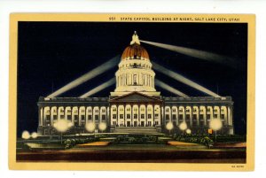 UT - Salt Lake City. State Capitol Bilding at Night