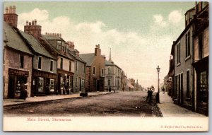Vtg Stewarton Main Street View East Ayrshire Scotland 1910s Old Postcard