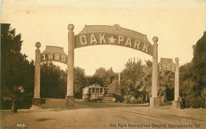 Sacramento California Oak Park Reservation Ground C-1908 Postcard 221-13777