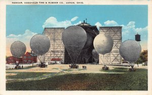 J85/ Akron Ohio Postcard c1910 Hangar Goodyear Tire & Rubber Balloons 248