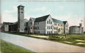 Grant Hall & Kingston Building Queen's University Kingston Ontario Postcard D86