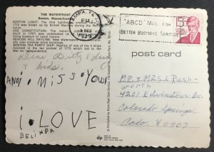 Postcard Used The Waterfront Boston MA