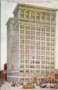 Old National Bank Building Spokane WA Washington Unused Spokane Co Postcard H31