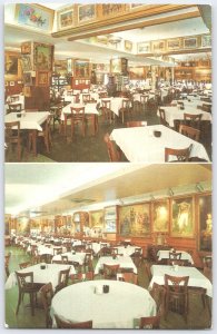 1965 Haussner's Restaurant Baltimore Maryland Interior Art Paintings Chrome