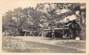 Wells ME Ye Cosie Corner Auto Lunch Socony Gas Old Truck Real Photo Postcard​