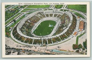 Los Angeles CA~Exposition Park Olympic Stadium Birdseye~1932 Games Postcard 