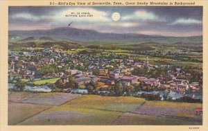 Bird's Eye View Of Sevierville Great Smoky Mountains in Background Tenne...