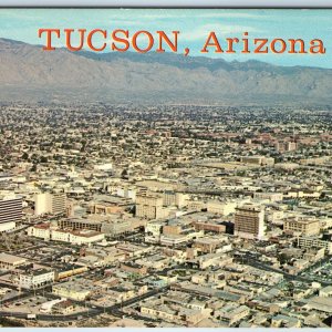 c1960s Tucson AZ Birds Eye Aerial Air Downtown View Hotel Parking Garage PC A241