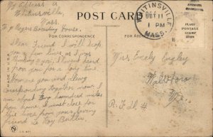 Pretty Woman Comic Gambling Poker Bluffing c1910s Postcard