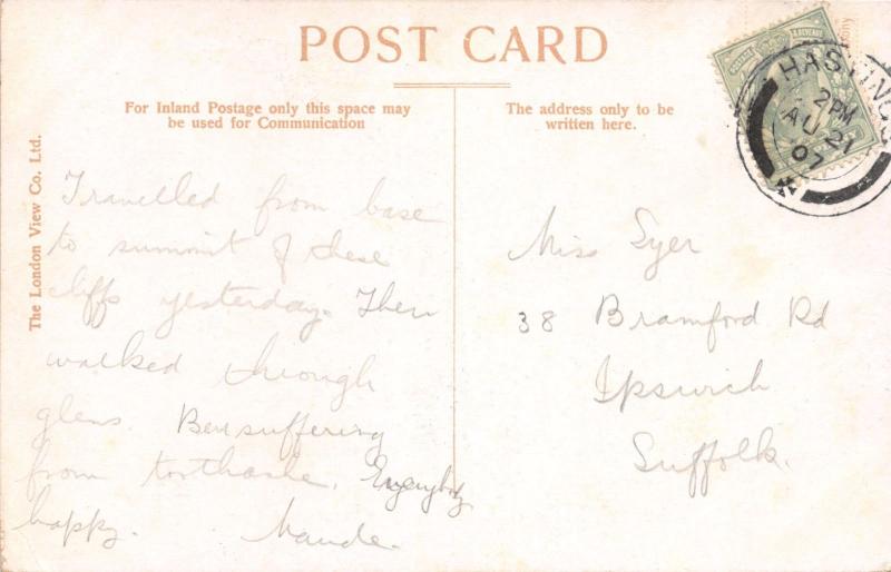 HASTINGS SUSSEX UK THE LIFTS #6~LONDON VIEW COMPANY PUBL POSTCARD 1907