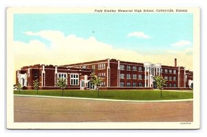 Field McKindley Memorial High School Coffeyville Kansas Postcard