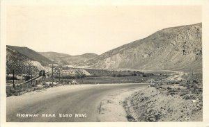 Postcard RPPC Nevada Elko Highway 1946 23-5741