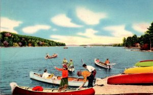 New York Adirondacks Boating Scene On One Of Our Many Lakes Otter Lake