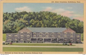 GATLINBURG, Tennessee, 1930-40s; Hotel Greystone, Entrance to Great Smoky Mou...