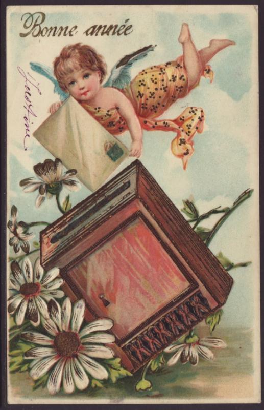 Happy New Year,Angel Postcard