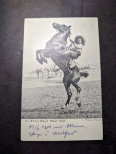 Mint 1906 Austria RPPC Postcard The American Cowboy Buffalo Bills Wild West