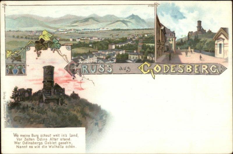 Gruss Aus Godesberg Germany c1900 Postcard