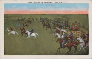 Postcard 1889 Opening of Oklahoma The Run