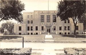 Atlantic Iowa~Cass County Court House from Across Street~1930s RPPC Postcard