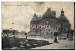 Old Postcard surroundings Melun Chateau of Vaux le Vicomte