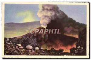 Old Postcard volcano Vesuvio in Naples eruzione 1930