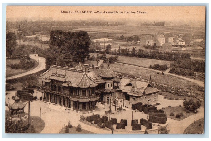 c1940's Overview of Pavilion Chinels Brussels-Laeken Belgium Postcard 